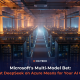 Server room corridor with rows of illuminated racks representing Microsoft Azure cloud infrastructure, used to illustrate CG TECH's article on Microsoft's multi-model AI strategy and DeepSeek on Azure.