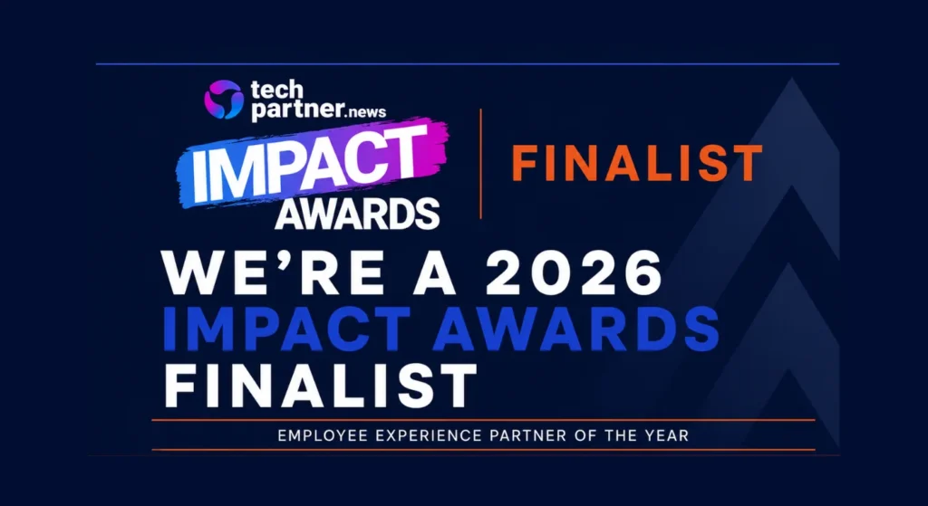 CG TECH's 2026 techpartner.news Impact Awards finalist badge for Employee Experience Partner of the Year.