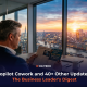 Business leader reading a business digest about Copilot Cowork, Microsoft 365 Copilot updates and AI strategy.